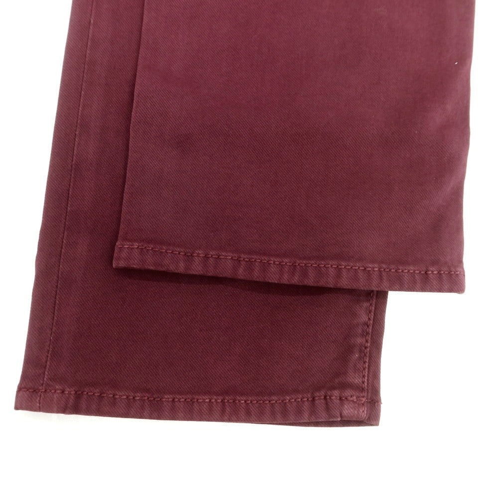 【新品アウトレット】ヤコブコーエン JACOB COHEN LENNY ストレッチコットンレーヨン 5ポケットパンツ ワインレッド【 34 】【 状態ランクN- 】【 メンズ 】