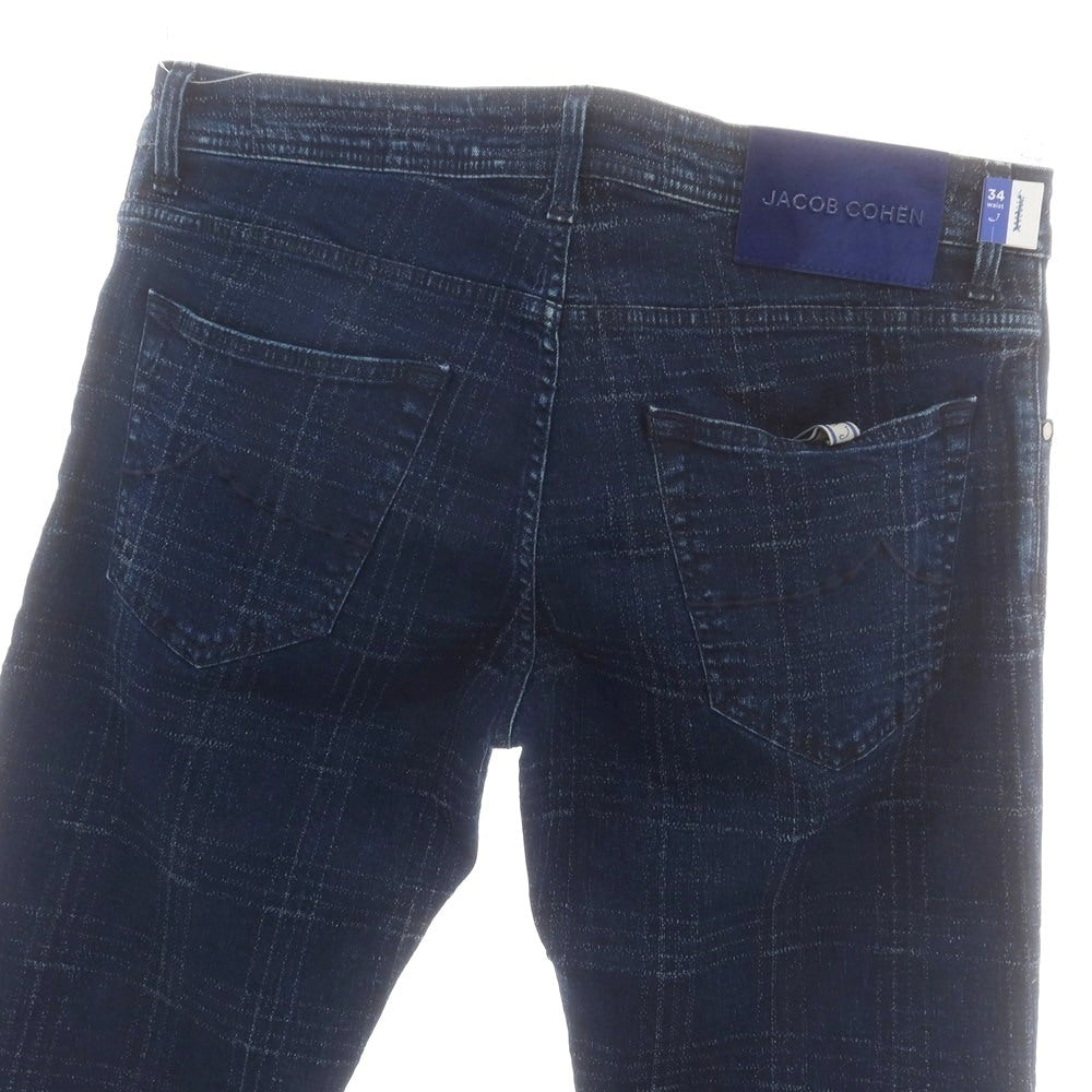 【新品】ヤコブコーエン JACOB COHEN NICK ストレッチコットン ジーンズ デニムパンツ ネイビー【 34 】【 状態ランクN 】【 メンズ 】