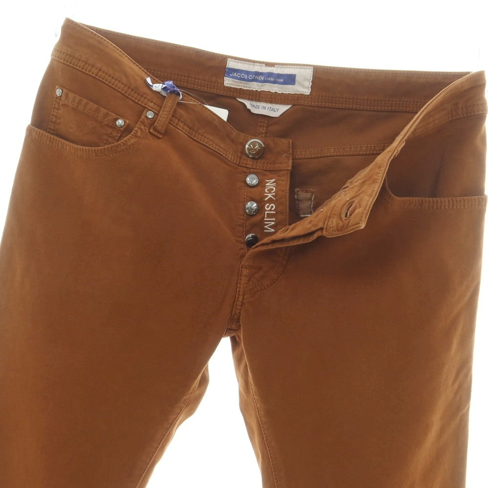 【新品】ヤコブコーエン JACOB COHEN NICK SLIM ストレッチコットン 5ポケットパンツ ブラウン【サイズ34】【 状態ランクN 】【 メンズ 】[DPD]
