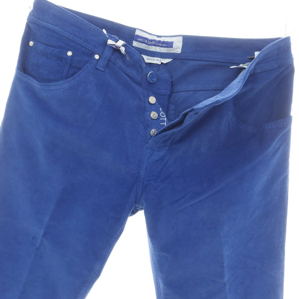 【新品】ヤコブコーエン JACOB COHEN SCOTT ストレッチコットン コーデュロイパンツ ブルー【 34 】【 状態ランクN 】【 メンズ 】