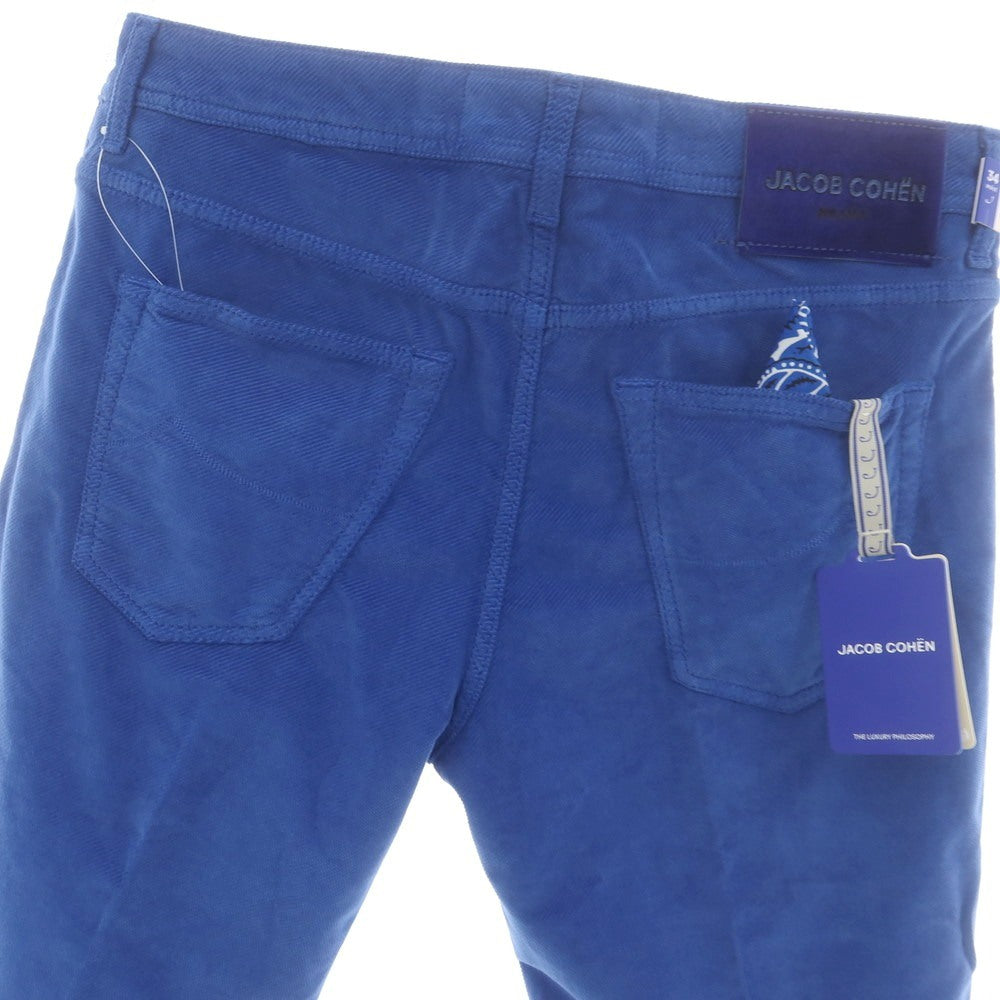 【新品】ヤコブコーエン JACOB COHEN SCOTT ストレッチコットン コーデュロイパンツ ブルー【 34 】【 状態ランクN 】【 メンズ 】