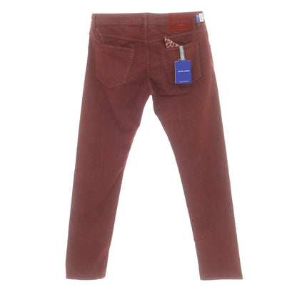 【新品】ヤコブコーエン JACOB COHEN NICK ストレッチコットン チェック 5ポケットパンツ レッドxブラウン【 34 】【 状態ランクN 】【 メンズ 】