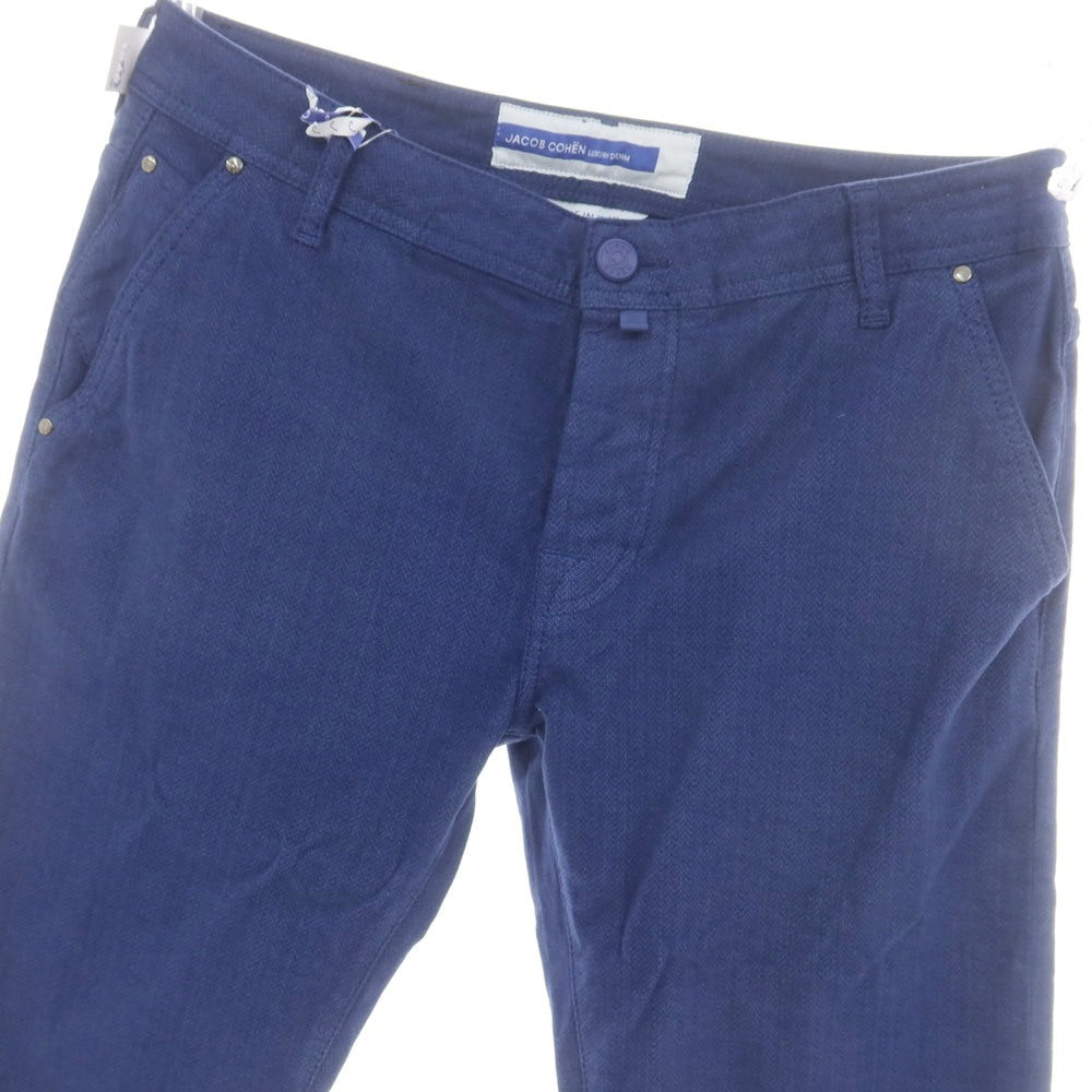 【新品】ヤコブコーエン JACOB COHEN LENNY ストレッチコットン 5ポケットパンツ ブルー【 34 】【 状態ランクN 】【 メンズ 】