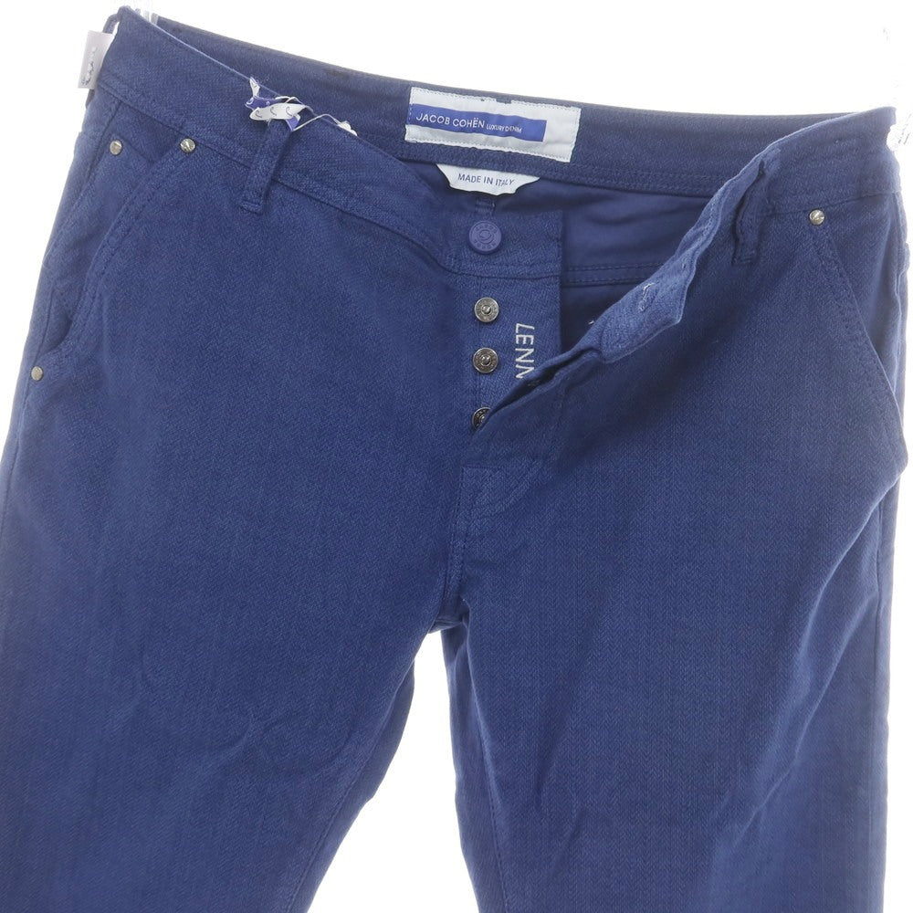 【新品】ヤコブコーエン JACOB COHEN LENNY ストレッチコットン 5ポケットパンツ ブルー【 34 】【 状態ランクN 】【 メンズ 】[CPD]