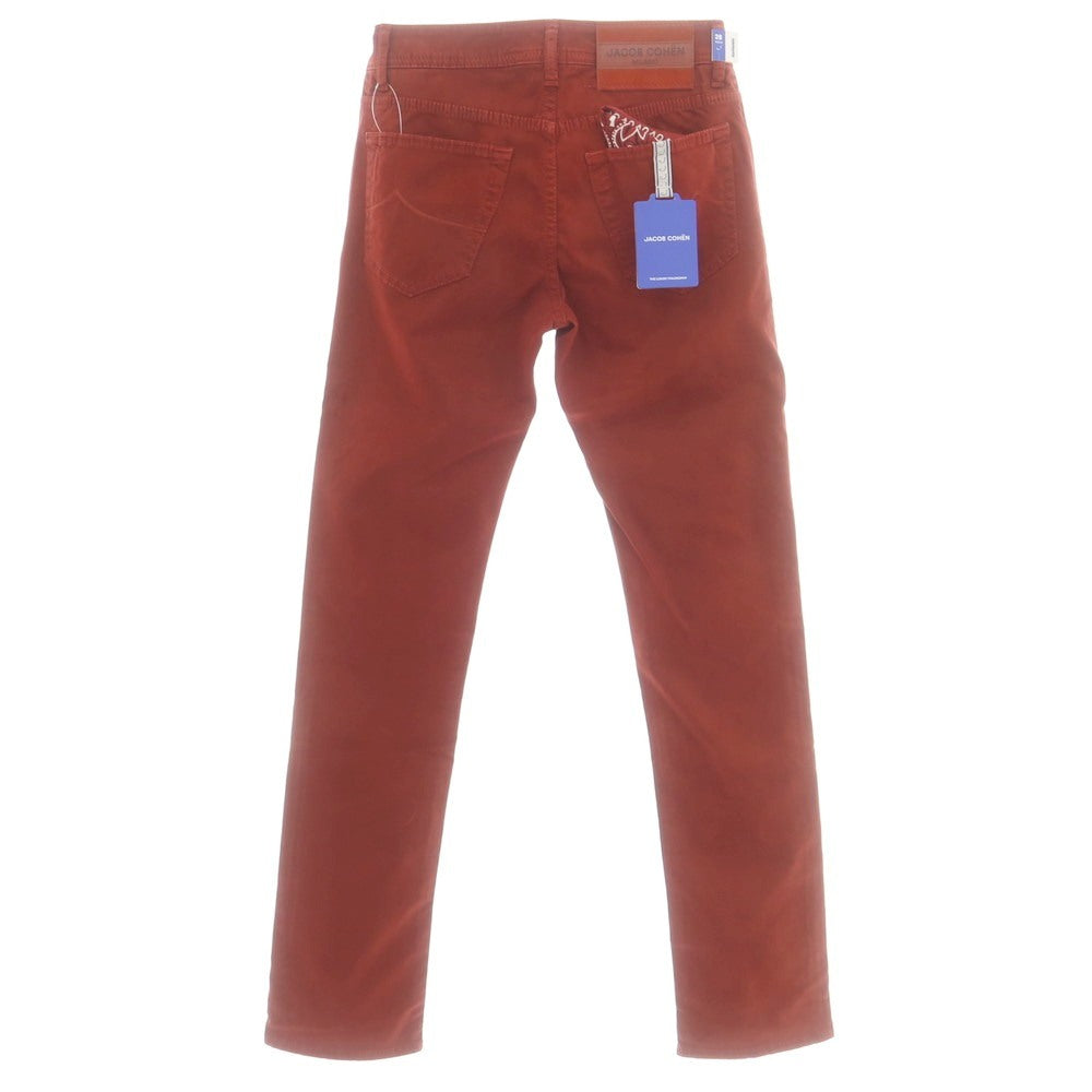 【新品】ヤコブコーエン JACOB COHEN BARD ストレッチコットン 5ポケットパンツ ダークオレンジレッド【サイズ28】【 状態ランクN 】【 メンズ 】[EPD]
