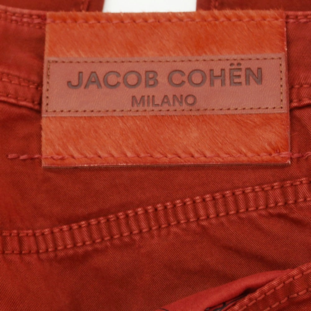 【新品】ヤコブコーエン JACOB COHEN BARD ストレッチコットン 5ポケットパンツ ダークオレンジレッド【サイズ28】【 状態ランクN 】【 メンズ 】[EPD]