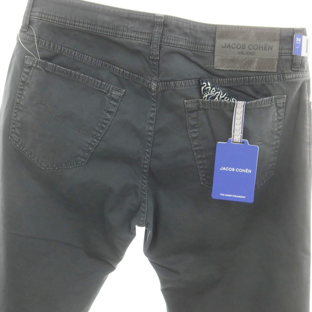 【新品】ヤコブコーエン JACOB COHEN BARD ストレッチコットン 5ポケットパンツ グレー【 36 】【 状態ランクN 】【 メンズ 】