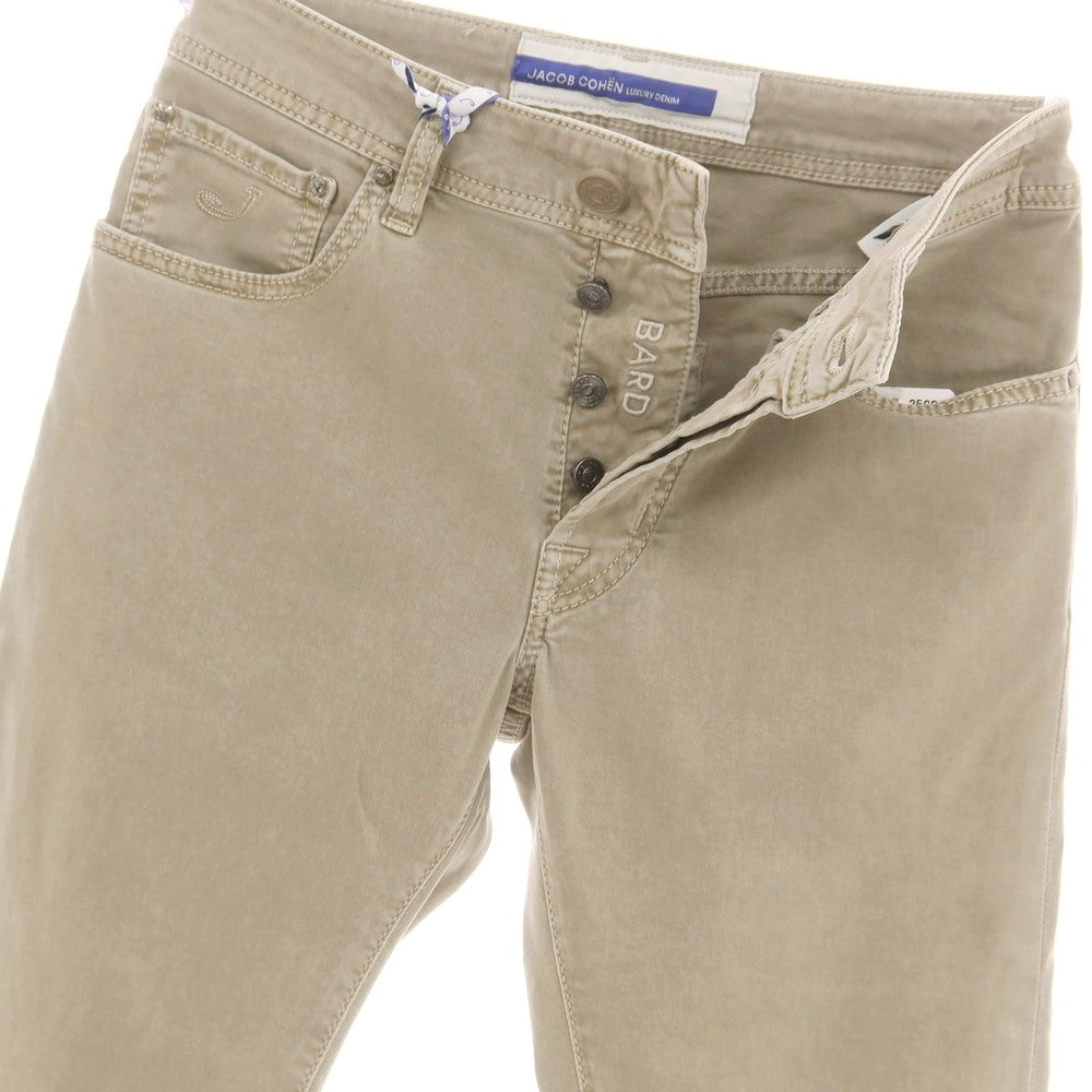 【新品】ヤコブコーエン JACOB COHEN BARD ストレッチコットン 5ポケットパンツ グレージュ【 28 】【 状態ランクN 】【 メンズ 】