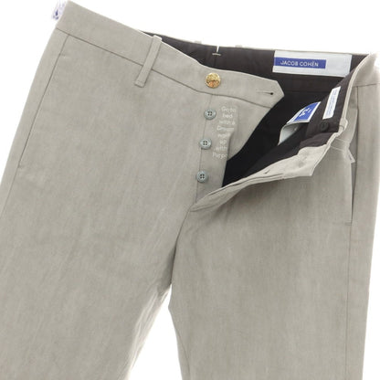 【新品】ヤコブコーエン JACOB COHEN ADAM コットン カジュアルスラックスパンツ ライトグレー【 34 】【 状態ランクN 】【 メンズ 】