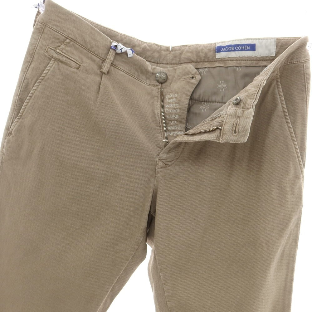 【新品アウトレット】ヤコブコーエン JACOB COHEN BOBBY II ストレッチコットン カジュアルスラックスパンツ グレーベージュ【 表記なし（XL位） 】【 状態ランクN- 】【 メンズ 】