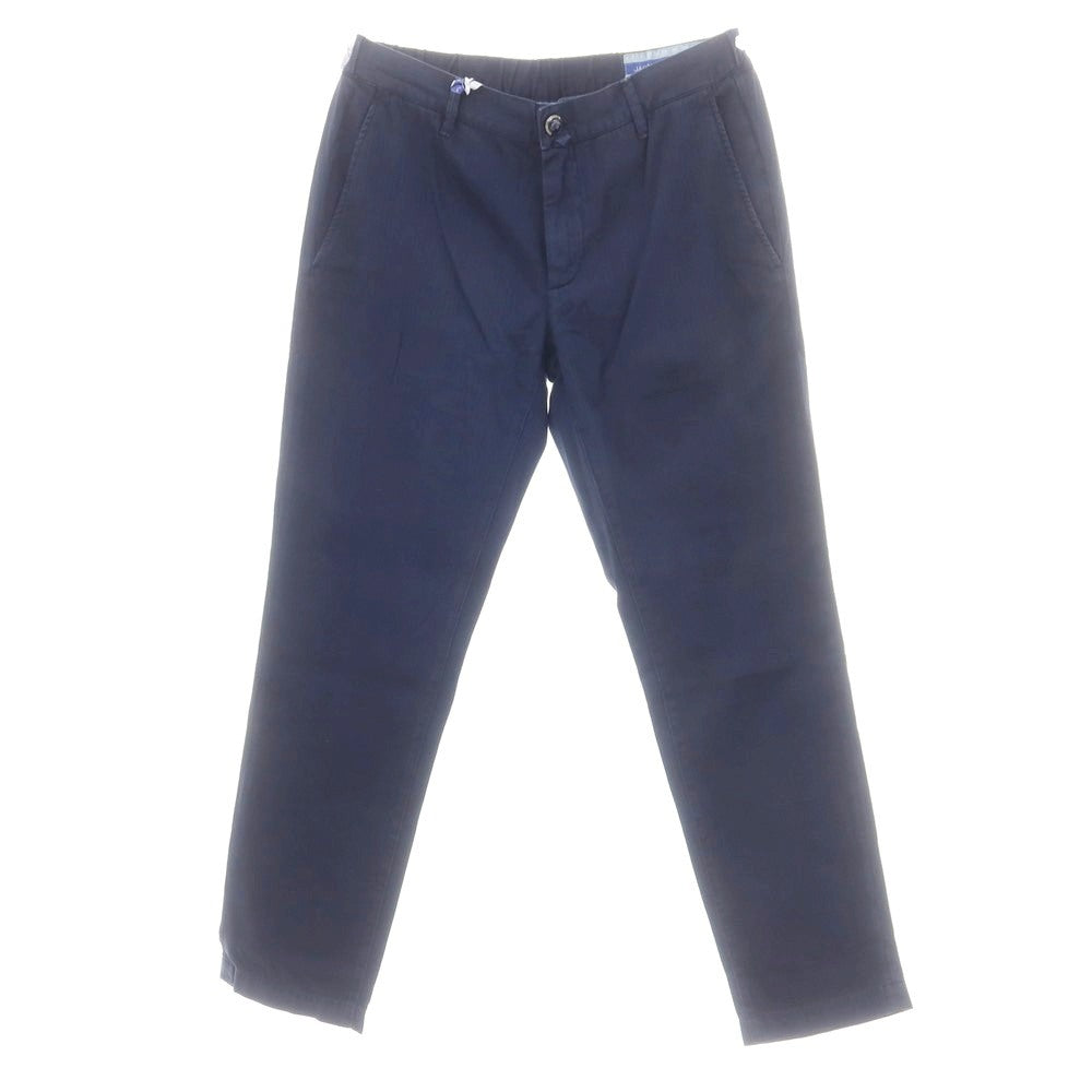 【新品】ヤコブコーエン JACOB COHEN GREG ストレッチコットン カジュアルスラックスパンツ ネイビー【 34 】【 状態ランクN 】【 メンズ 】