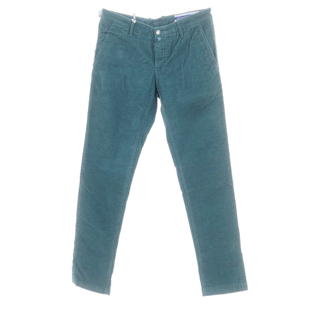 【新品】ヤコブコーエン JACOB COHEN BOBBY ストレッチコットン コーデュロイ カジュアルスラックスパンツ ブルーグリーン【 34 】【 状態ランクN 】【 メンズ 】