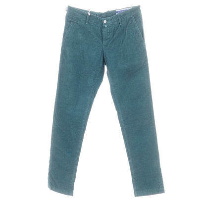 【新品】ヤコブコーエン JACOB COHEN BOBBY ストレッチコットン コーデュロイ カジュアルスラックスパンツ ブルーグリーン【 34 】【 状態ランクN 】【 メンズ 】