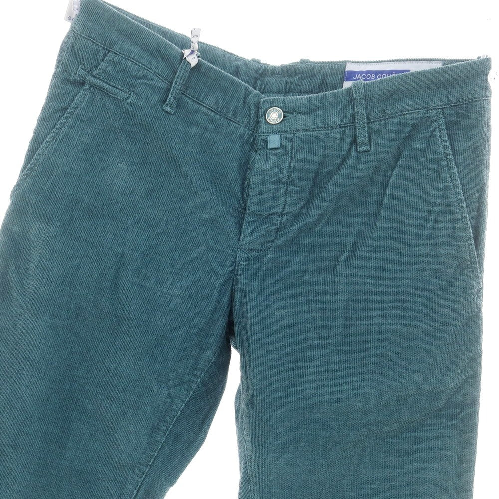 【新品】ヤコブコーエン JACOB COHEN BOBBY ストレッチコットン コーデュロイ カジュアルスラックスパンツ ブルーグリーン【 34 】【 状態ランクN 】【 メンズ 】