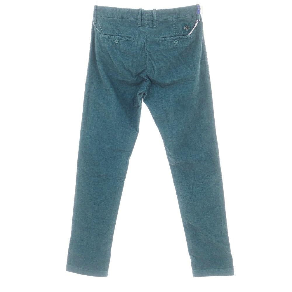 【新品】ヤコブコーエン JACOB COHEN BOBBY ストレッチコットン コーデュロイ カジュアルスラックスパンツ ブルーグリーン【 34 】【 状態ランクN 】【 メンズ 】