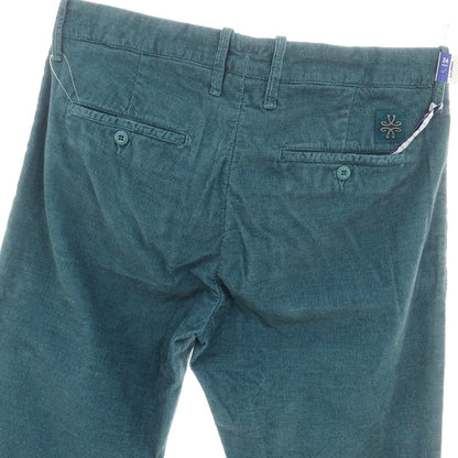 【新品】ヤコブコーエン JACOB COHEN BOBBY ストレッチコットン コーデュロイ カジュアルスラックスパンツ ブルーグリーン【 34 】【 状態ランクN 】【 メンズ 】