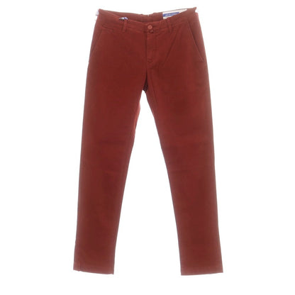 【新品】ヤコブコーエン JACOB COHEN BOBBY ストレッチコットン カジュアルスラックスパンツ レッドブラウン【 34 】【 状態ランクN 】【 メンズ 】