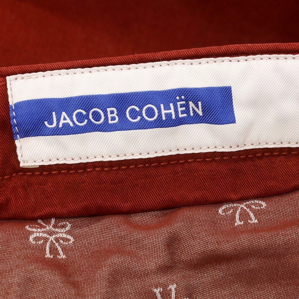 【新品】ヤコブコーエン JACOB COHEN BOBBY ストレッチコットン カジュアルスラックスパンツ レッドブラウン【 サイズ34 】【 状態ランクN 】【 メンズ 】 [BPD]