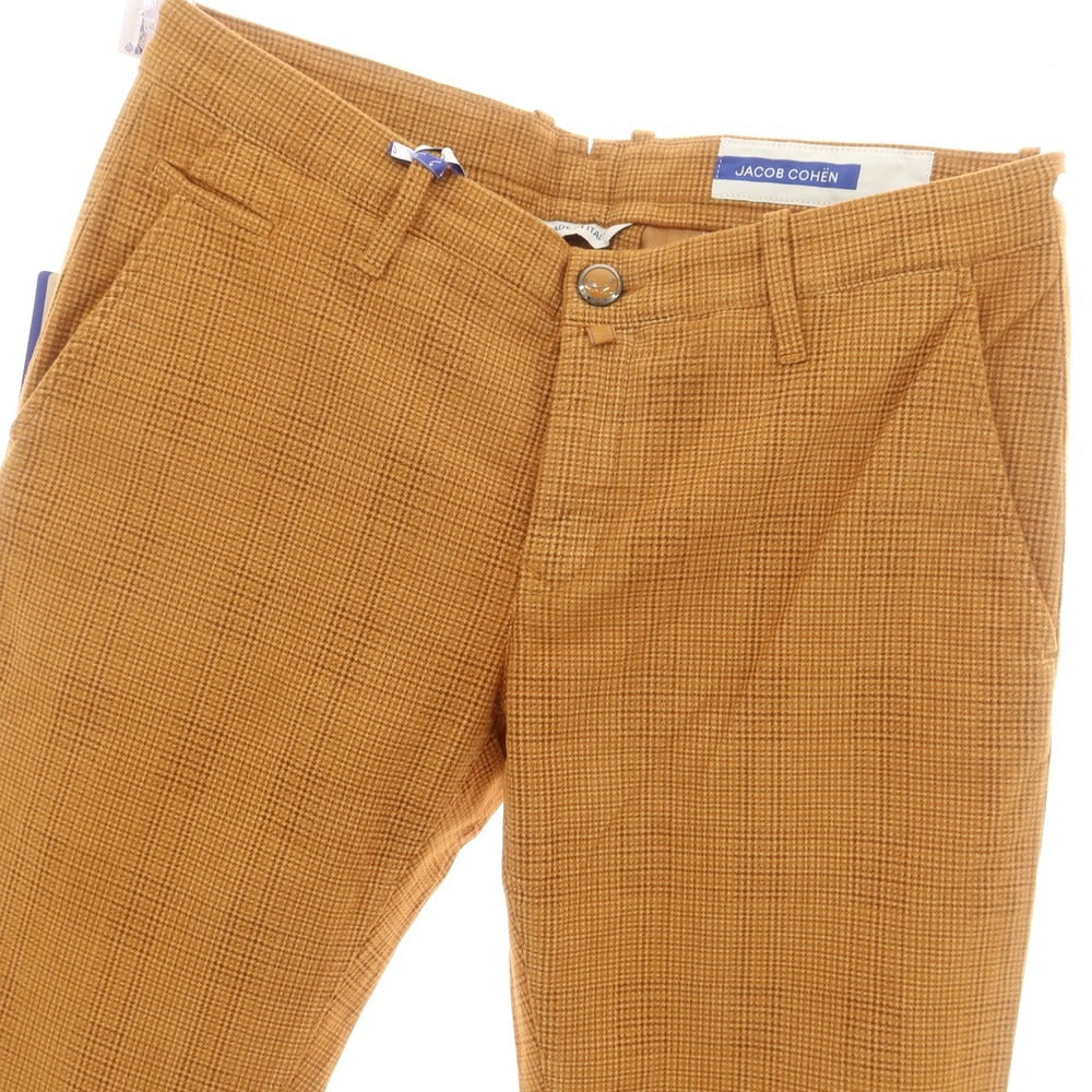 【新品】ヤコブコーエン JACOB COHEN BOBBY ストレッチコットン カジュアルスラックスパンツ ライトオレンジxブラウン【 34 】【 状態ランクN 】【 メンズ 】