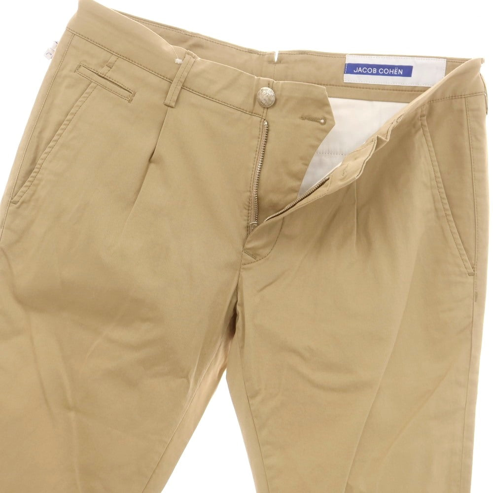 【新品】ヤコブコーエン JACOB COHEN BOBBY II ストレッチコットン カジュアルスラックスパンツ ベージュ【 34 】【 状態ランクN 】【 メンズ 】