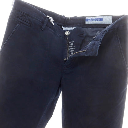 【新品】ヤコブコーエン JACOB COHEN BOBBY ストレッチコットンリヨセル カジュアルスラックスパンツ ネイビー【 34 】【 状態ランクN 】【 メンズ 】