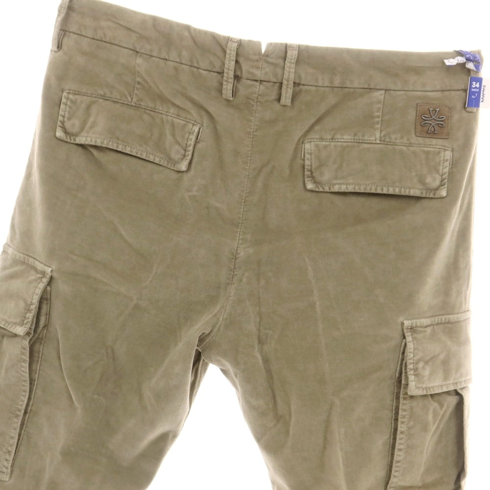 【新品】ヤコブコーエン JACOB COHEN RYAN ストレッチコットンリヨセル カーゴパンツ グレージュ【サイズ34】【 状態ランクN 】【 メンズ 】[DPD]
