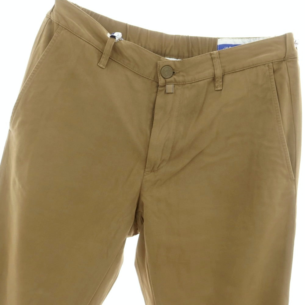 【新品】ヤコブコーエン JACOB COHEN GREG ストレッチレーヨンコットン イージースラックスパンツ ダークベージュ【サイズ34】【 状態ランクN 】【 メンズ 】[EPD]