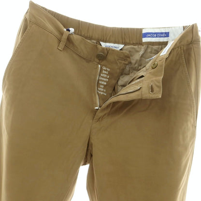 【新品】ヤコブコーエン JACOB COHEN GREG ストレッチレーヨンコットン イージースラックスパンツ ダークベージュ【 34 】【 状態ランクN 】【 メンズ 】