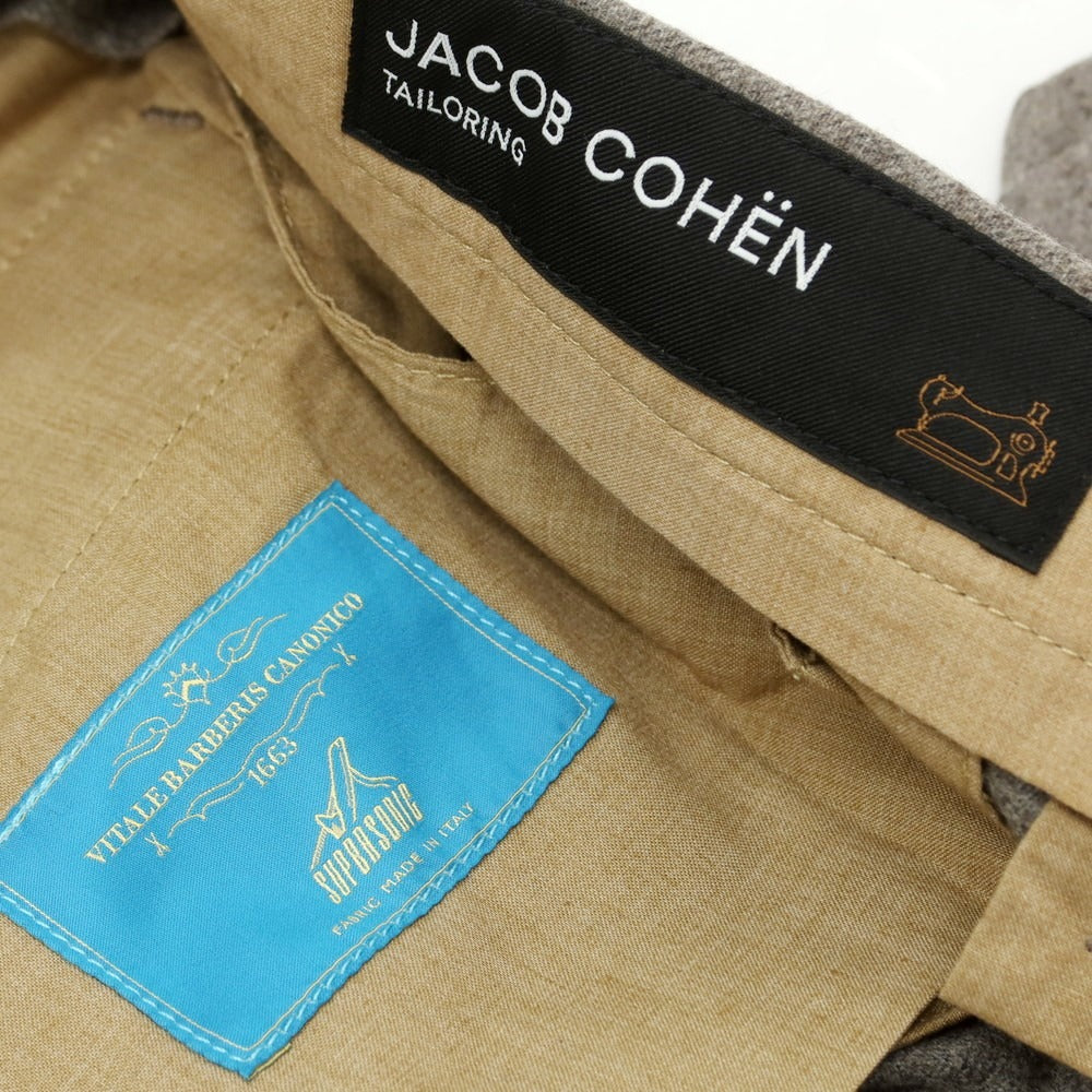 【新品】ヤコブコーエン JACOB COHEN BOBBY ストレッチウール カジュアルスラックスパンツ グレージュ【 34 】【 状態ランクN 】【 メンズ 】