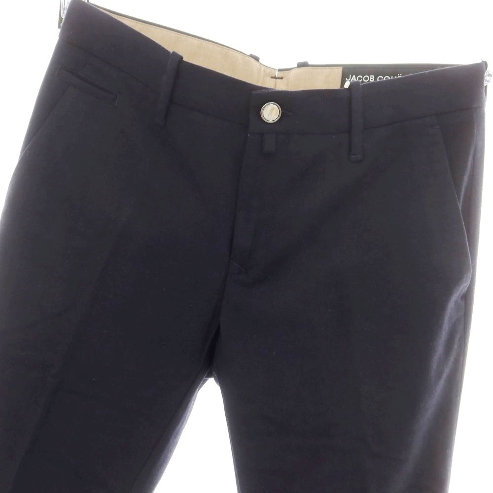 【新品】ヤコブコーエン JACOB COHEN BOBBY カシミヤナイロンウール カジュアルスラックスパンツ ネイビー【サイズ34】【 状態ランクN 】【 メンズ 】[DPD]