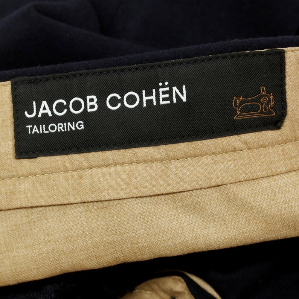 【新品】ヤコブコーエン JACOB COHEN BOBBY カシミヤナイロンウール カジュアルスラックスパンツ ネイビー【サイズ34】【 状態ランクN 】【 メンズ 】[DPD]
