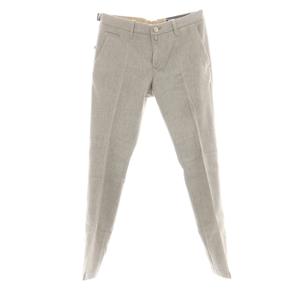 【新品】ヤコブコーエン JACOB COHEN BOBBY ストレッチウールカシミヤ カジュアルスラックスパンツ ライトグレー【 34 】【 状態ランクN 】【 メンズ 】