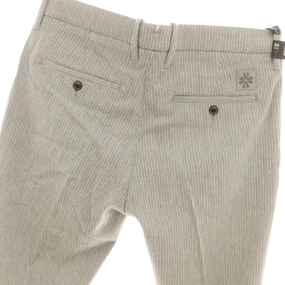 【新品】ヤコブコーエン JACOB COHEN BOBBY ストレッチウールカシミヤ カジュアルスラックスパンツ ライトグレー【サイズ34】【 状態ランクN 】【 メンズ 】[DPD]