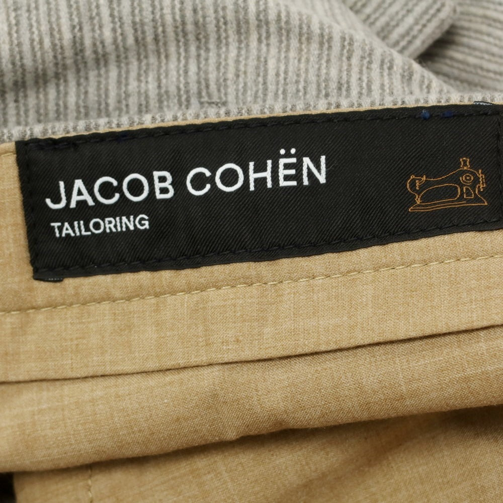 【新品】ヤコブコーエン JACOB COHEN BOBBY ストレッチウールカシミヤ カジュアルスラックスパンツ ライトグレー【サイズ34】【 状態ランクN 】【 メンズ 】[DPD]