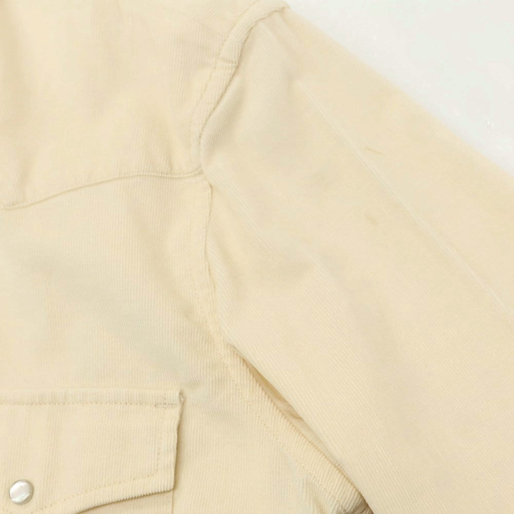 【新品アウトレット】ヤコブコーエン JACOB COHEN コットン 細畝コーデュロイ ウエスタンシャツ ライトベージュ【 L 】【 状態ランクN- 】【 メンズ 】