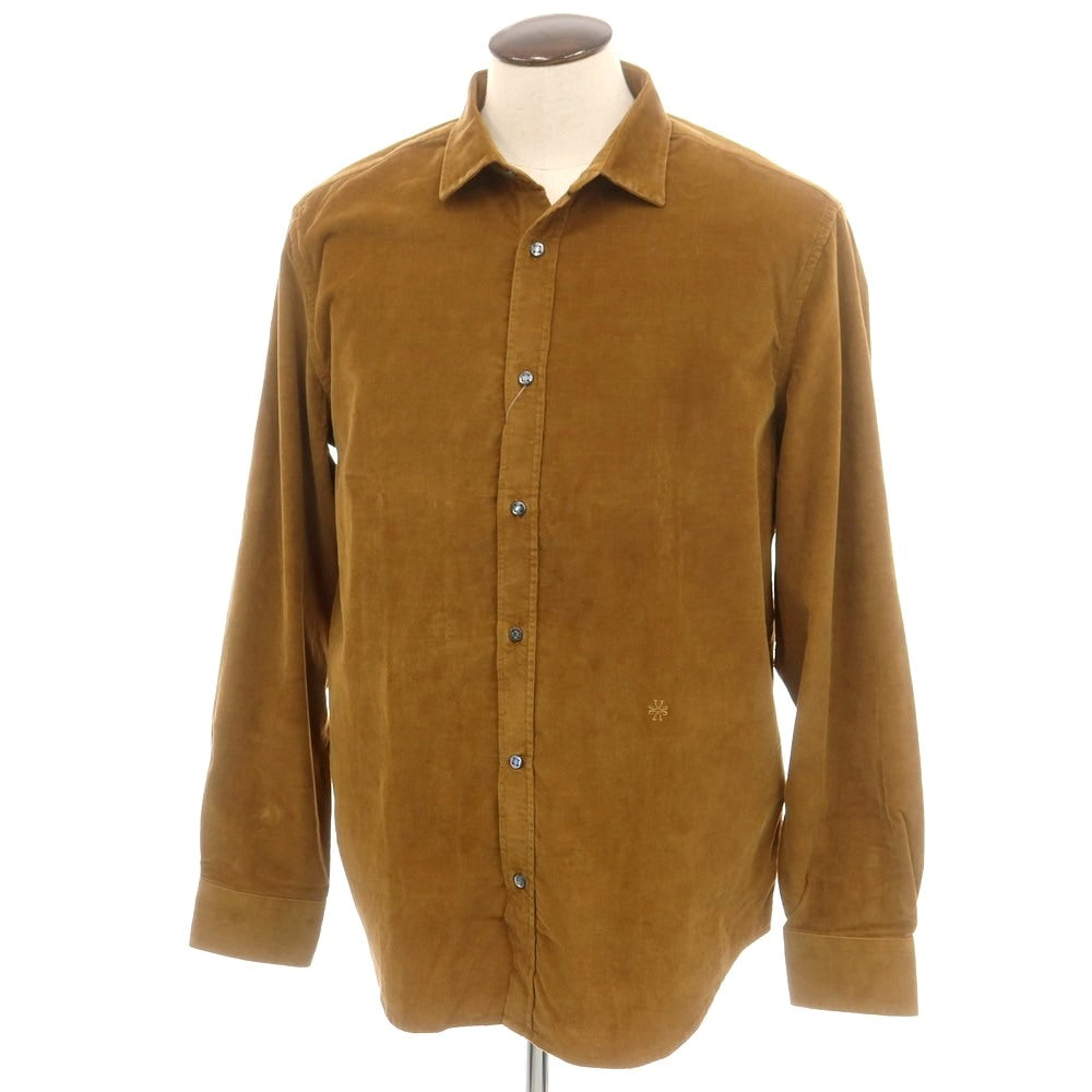 【新品】ヤコブコーエン JACOB COHEN コットン 細畝コーデュロイ カジュアルシャツ ブラウン【 XXL 】【 状態ランクN 】【 メンズ 】
