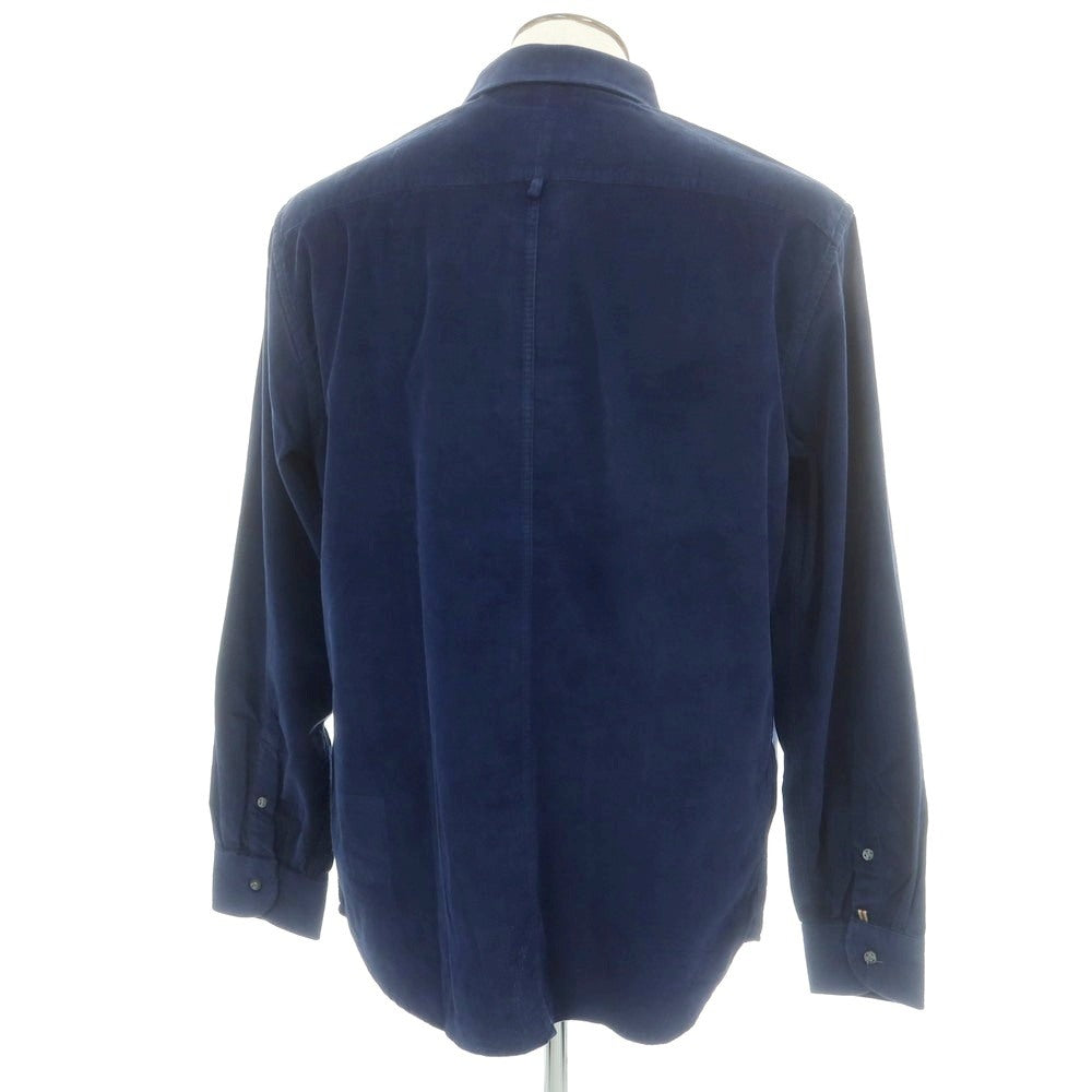 【新品】ヤコブコーエン JACOB COHEN コットン 細畝コーデュロイ カジュアルシャツ ネイビー【サイズXXL】【 状態ランクN 】【 メンズ 】[DPD]