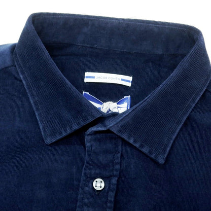 【新品】ヤコブコーエン JACOB COHEN コットン 細畝コーデュロイ カジュアルシャツ ネイビー【 XXL 】【 状態ランクN 】【 メンズ 】