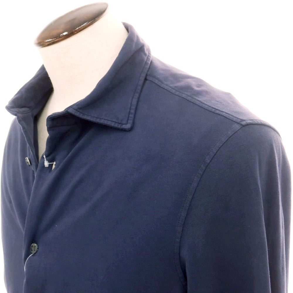 【新品アウトレット】ヤコブコーエン JACOB COHEN コットンジャージー カジュアルシャツ ネイビー【 L 】【 状態ランクN- 】【 メンズ 】