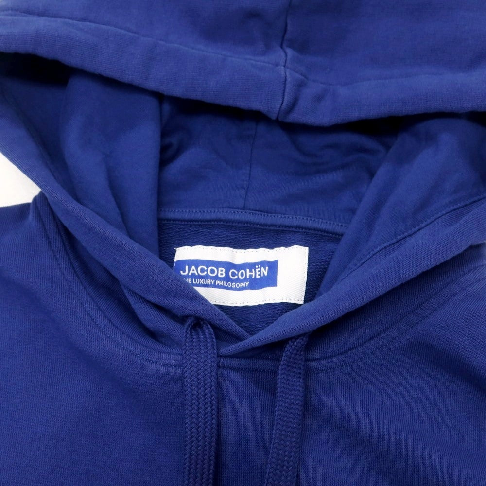 【新品】ヤコブコーエン JACOB COHEN コットン スウェット プルオーバー パーカー ネイビーブルー系【 XL 】【 状態ランクN 】【 メンズ 】