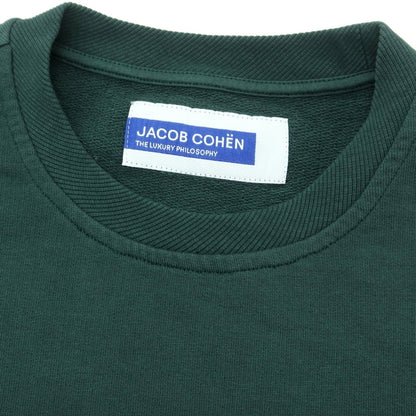 【新品】ヤコブコーエン JACOB COHEN コットン クルーネック スウェット ダークグリーン【 L 】【 状態ランクN 】【 メンズ 】
