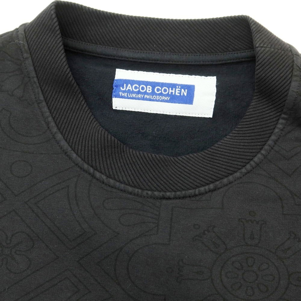 【新品】ヤコブコーエン JACOB COHEN ストレッチコットン クルーネック スウェット ダークグレー【 L 】【 状態ランクN 】【 メンズ 】