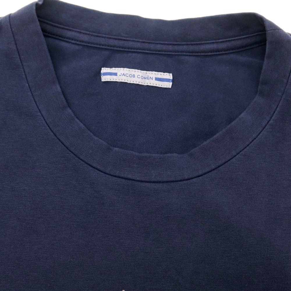 【新品アウトレット】ヤコブコーエン JACOB COHEN ストレッチコットン クルーネック 半袖Ｔシャツ ネイビー【 L 】【 状態ランクN- 】【 メンズ 】