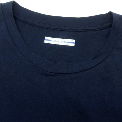 【新品】ヤコブコーエン JACOB COHEN コットン クルーネック 半袖Ｔシャツ ネイビー【 L 】【 状態ランクN 】【 メンズ 】
