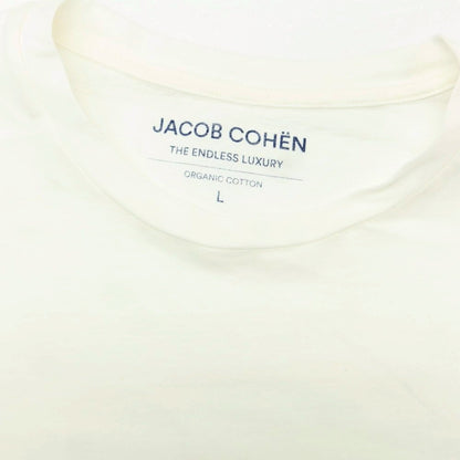 【新品】ヤコブコーエン JACOB COHEN コットン クルーネック 半袖Ｔシャツ ホワイト【 L 】【 状態ランクN 】【 メンズ 】