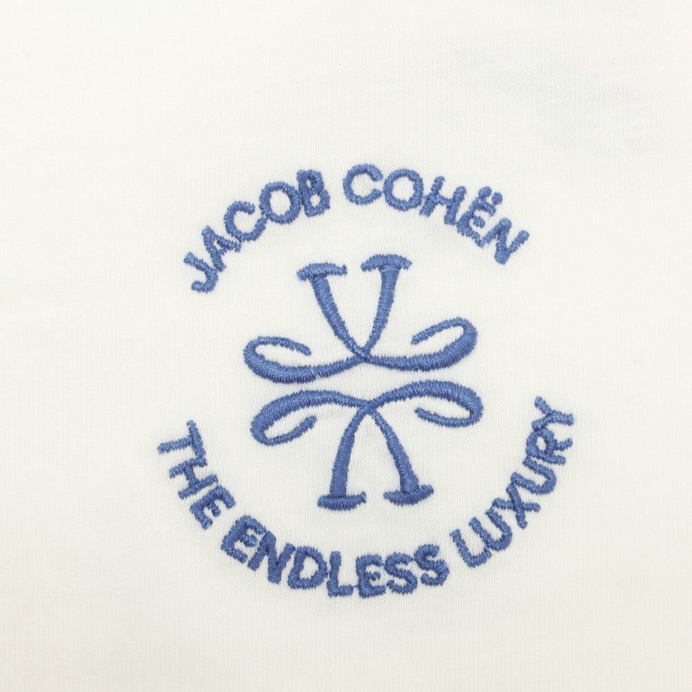 【新品】ヤコブコーエン JACOB COHEN コットン クルーネック 半袖Ｔシャツ ホワイト【サイズL】【 状態ランクN 】【 メンズ 】[DPD]