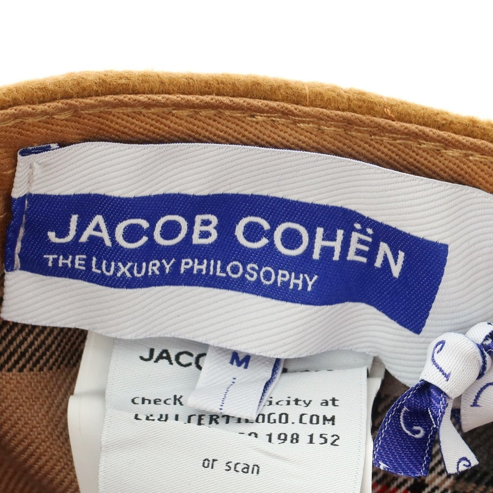 【新品】ヤコブコーエン JACOB COHEN ウールナイロンカシミヤ キャップ 帽子 ブラウン【サイズM】【 状態ランクN 】【 メンズ 】[DPD]