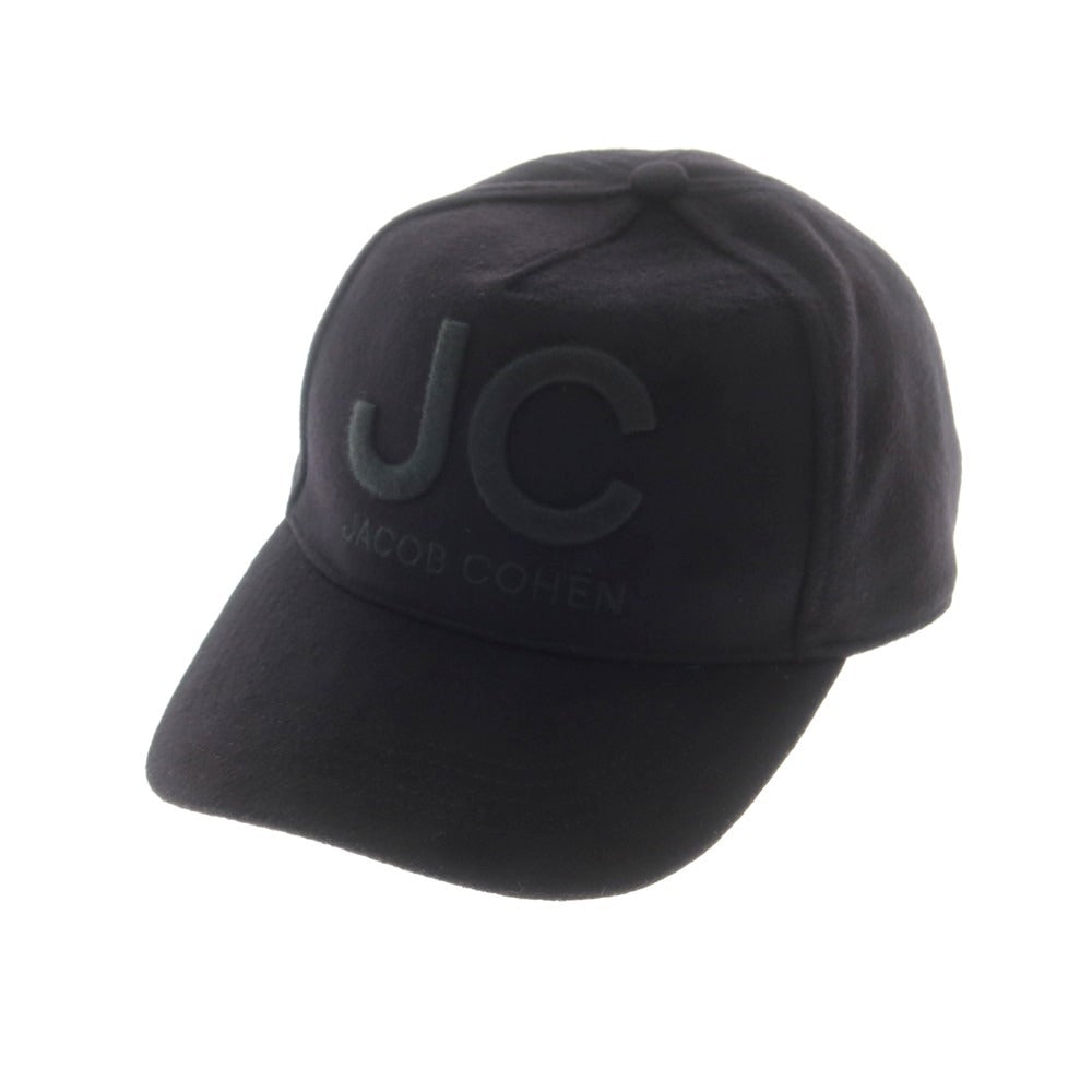 【新品】ヤコブコーエン JACOB COHEN ウールナイロンカシミヤ キャップ 帽子 ブラック【サイズM】【 状態ランクN 】【 メンズ 】[DPD]