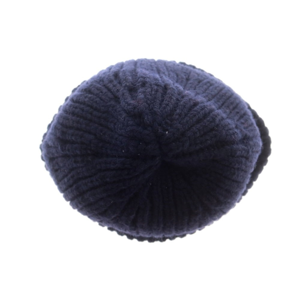 【新品】ヤコブコーエン JACOB COHEN ローゲージウール ニットキャップ 帽子 ネイビー【 L 】【 状態ランクN 】【 メンズ 】