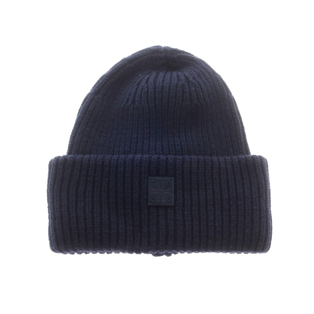 【新品】ヤコブコーエン JACOB COHEN ローゲージウール ニットキャップ 帽子 ネイビー【 L 】【 状態ランクN 】【 メンズ 】
